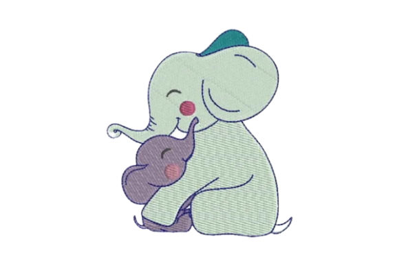 Cuddling Mom and Baby Elephant: A Seasonal Embroidery Review