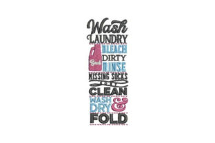 Laundry Room Subway Art for Holiday Embroidery Projects