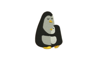 Penguin Embroidery Design for Holiday Product Collections