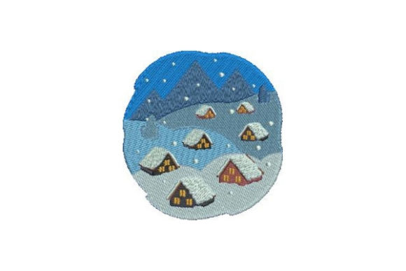 Snowy Village: A Winter Embroidery Design Worth Stitching